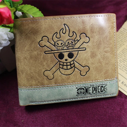 One Piece Bifold Short Wallet – Anime PU Leather Coin Purse & Card Holder