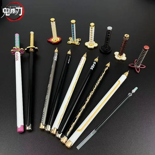 Demon Slayer Nichirin Katana Mini Gel Pen – 20cm Alloy Metal Sword Replica