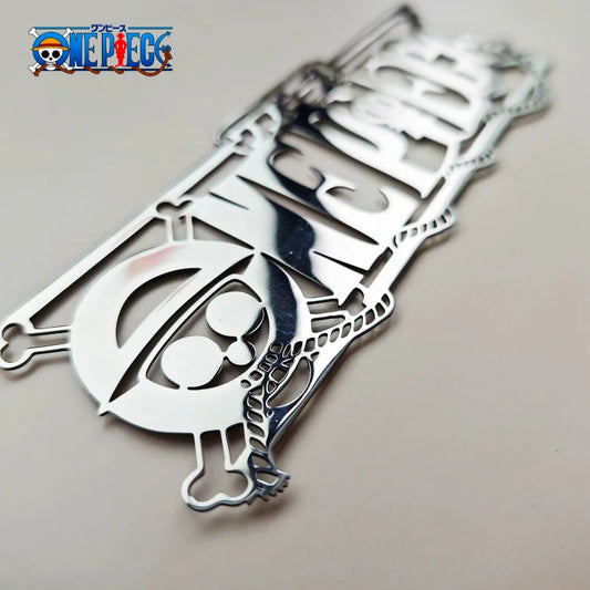 One Piece 3D Metal Car Emblem Decal – Chrome Anime Auto & Laptop Sticker