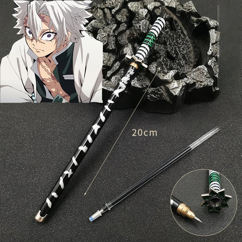 Demon Slayer Nichirin Katana Mini Gel Pen – 20cm Alloy Metal Sword Replica
