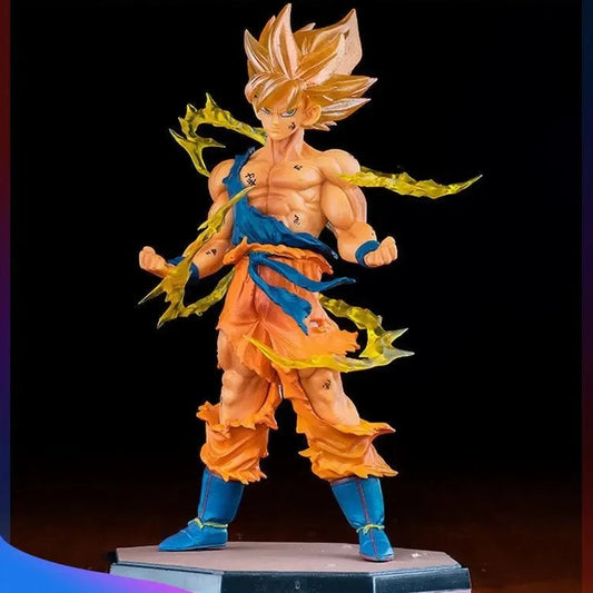DBZ collectible statue Goku Super Saiyan orange gi translucent energy effects