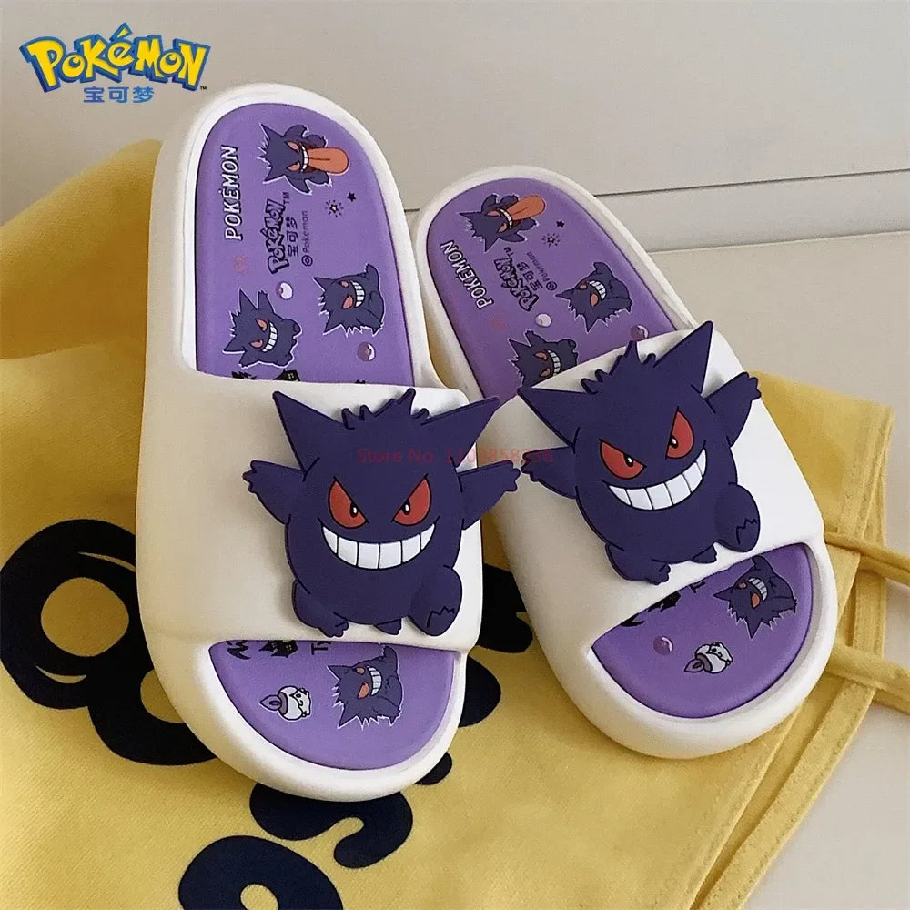 Pokémon Gengar Anti-Slip EVA Slippers – Plush Cartoon Open-Toe House Slides