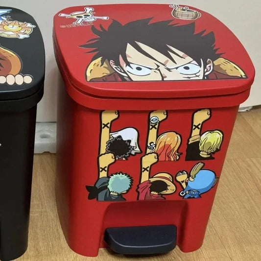 One Piece Anime Large Trash Can – Luffy & Zoro Heavy-Duty Wastebin
