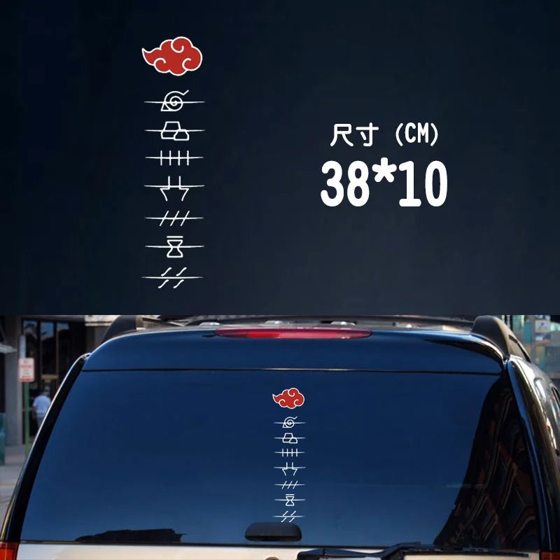 Naruto Akatsuki Kanji Font Anime Car Decal – Vinyl Bumper & Window Sticker