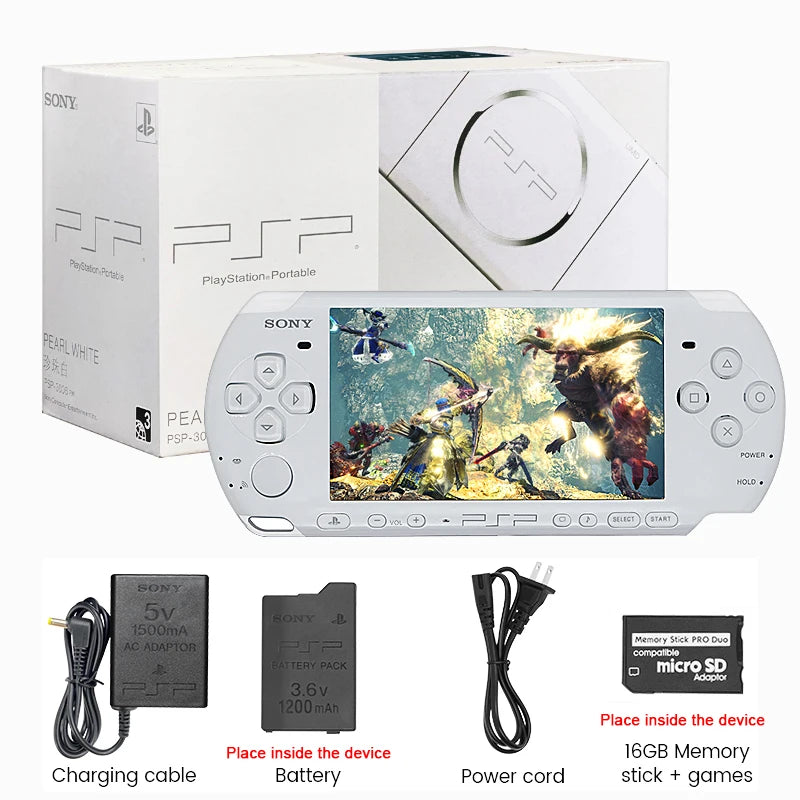 Sony PSP 3000 Handheld Console (PSP-3006) – Retro PlayStation Portable (Refurbished) + Free Games