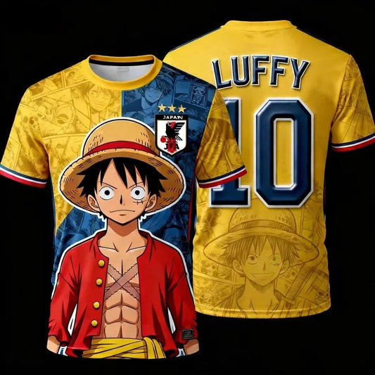 One Piece Japan Football Jersey T-Shirt – Quick-Dry Anime Soccer Kit