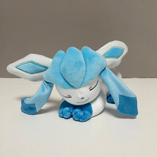 Eeveelution collection plushies featuring Umbreon, Espeon, and Glaceon 16cm artisan models.