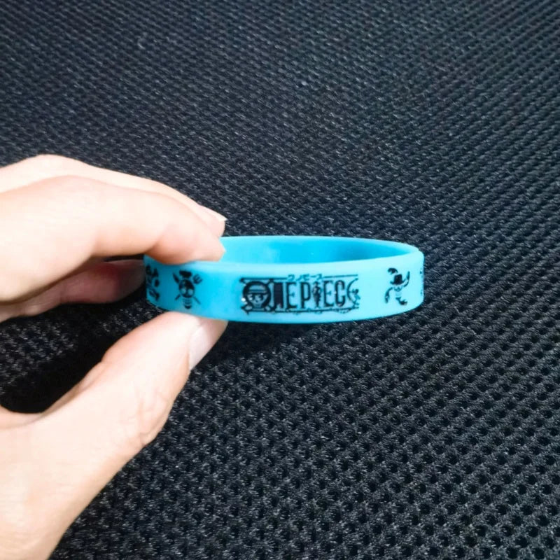 One Piece Anime Glow-In-The-Dark Silicone Sports Wristband – Luffy & Zoro
