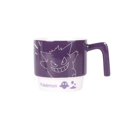 Gengar Shadow-type stackable ceramic mug with high-glaze finish.