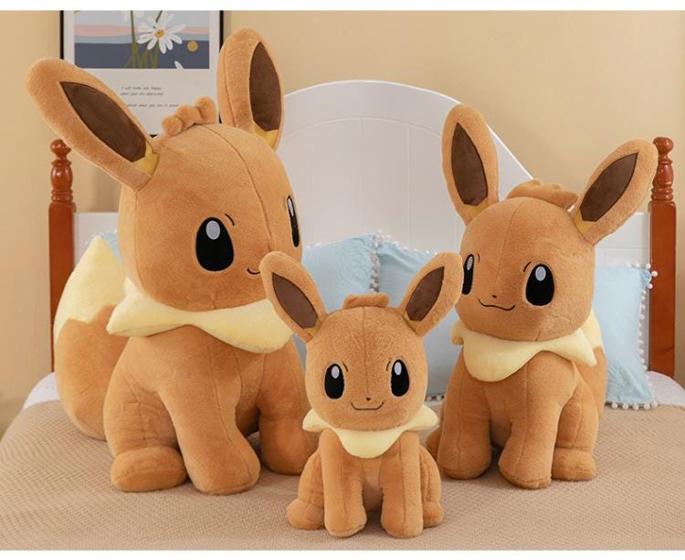 Giant 75cm Eevee plushie Zenith scale - Kanto Domain evolution origin