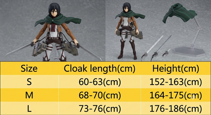 Attack on Titan Scouting Legion Cosplay Cloak – Anime Survey Corps Green Cape