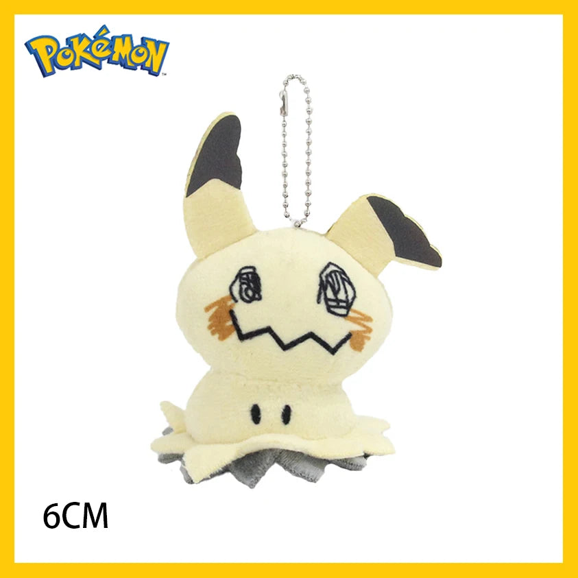 Mimikyu Eevee Plush Keychain PPokémon Mimikyu Cosplay Plush Keychain – Cute Anime Eeveelution & Snorlax Bag Pendantocket Monster Cos Eeveelution Snorlax Doll Anime Pendant For Fan Collectible Sylveon Present Decor