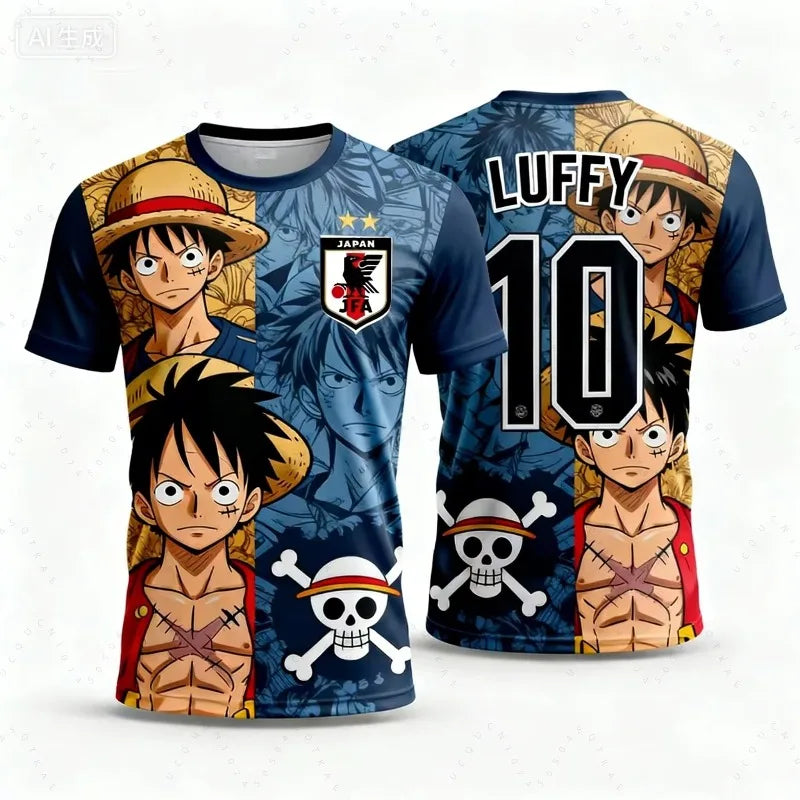 One Piece Japan Football Jersey T-Shirt – Quick-Dry Anime Soccer Kit
