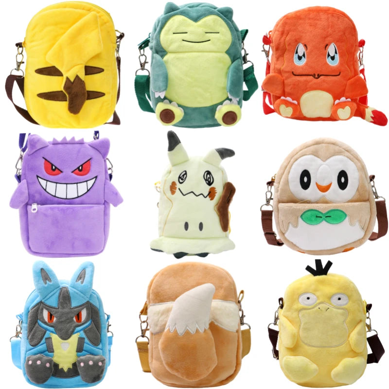 Pokémon Plush Character Shoulder Bags – Kawaii Anime Plushie Crossbody Purses