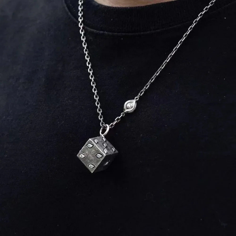 Jujutsu Kaisen Gojo Prison Realm Pendant Necklace – Metallic Dice Cosplay Jewelry