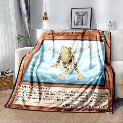 Yu-Gi-Oh! TCG Card Art Throw Blanket – Ultra-Soft Anime Fleece Bedspread