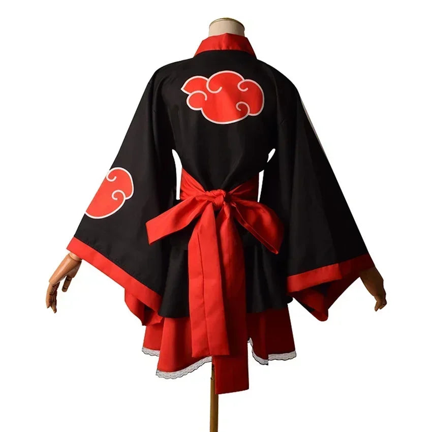 Akatsuki Cosplay Kimono Dress – Anime Festival Uniform Skirt Suit