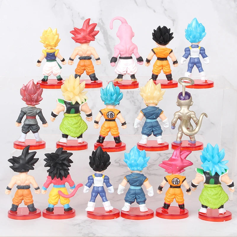 Dragon Ball Z Super Saiyan Action Figure Set (16-Piece) – 7cm Mini Anime Collectibles