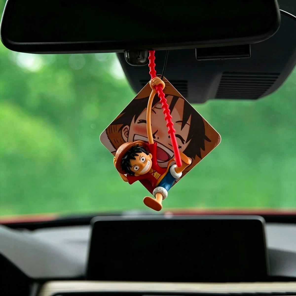 One Piece Luffy Car Resin Hanging Ornament - Anime Interior Mirror Pendant