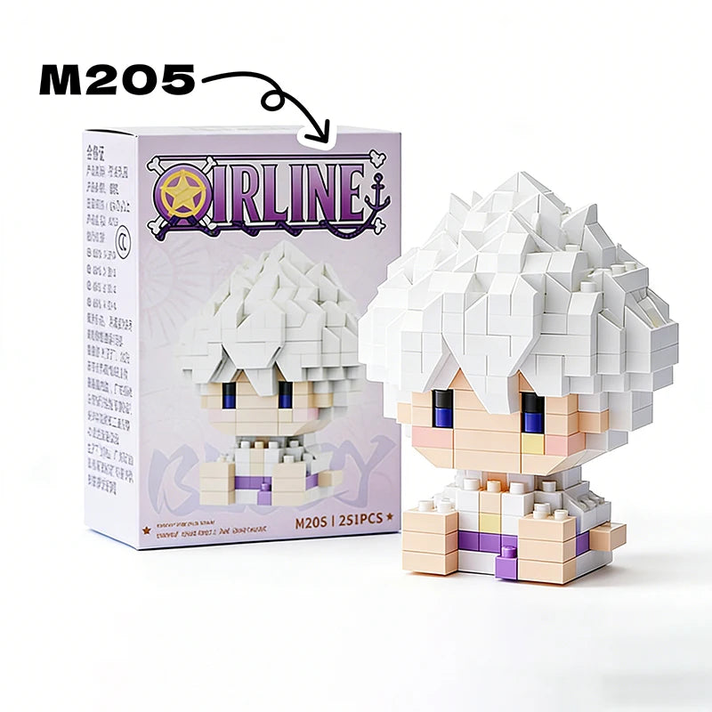 One Piece Sun God Nika Luffy Micro Building Block – 3D Anime Mini Bricks Figure