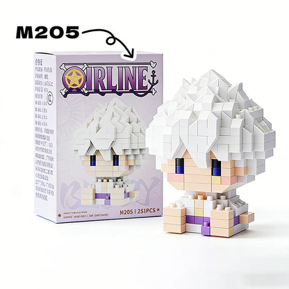 One Piece Sun God Nika Luffy Micro Building Block – 3D Anime Mini Bricks Figure