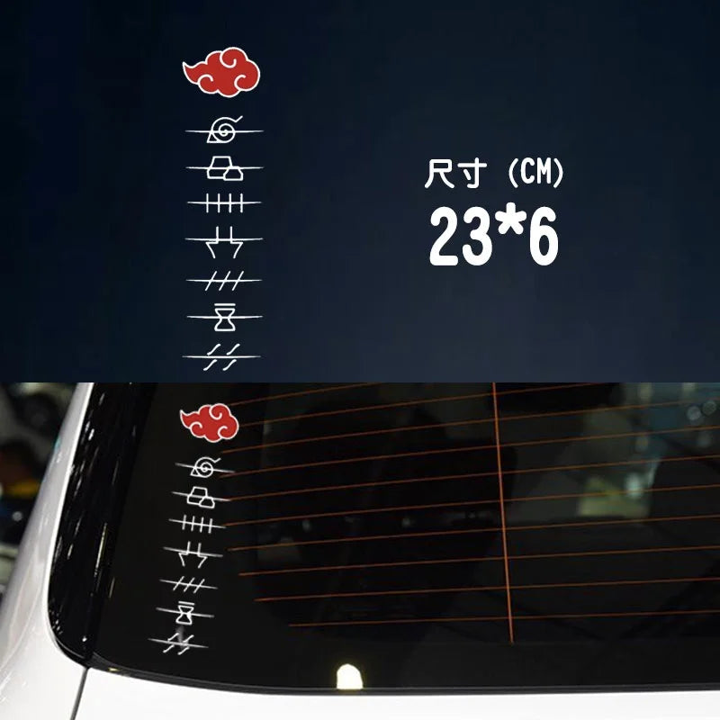 Naruto Akatsuki Kanji Font Anime Car Decal – Vinyl Bumper & Window Sticker