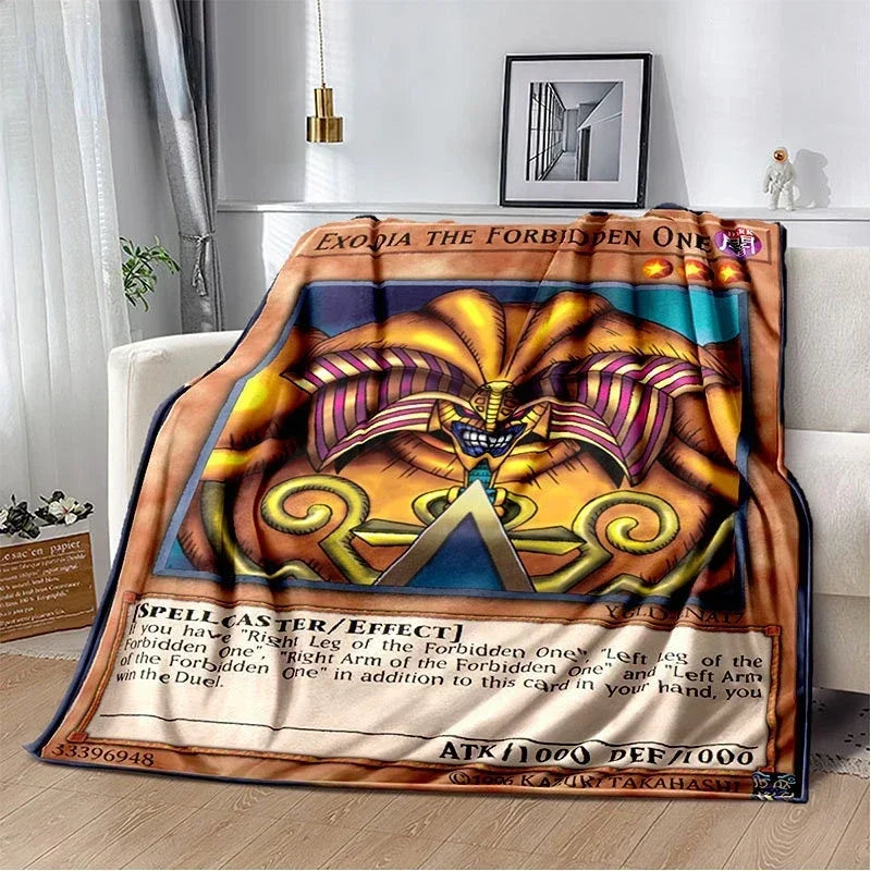 Yu-Gi-Oh! TCG Card Art Throw Blanket – Ultra-Soft Anime Fleece Bedspread