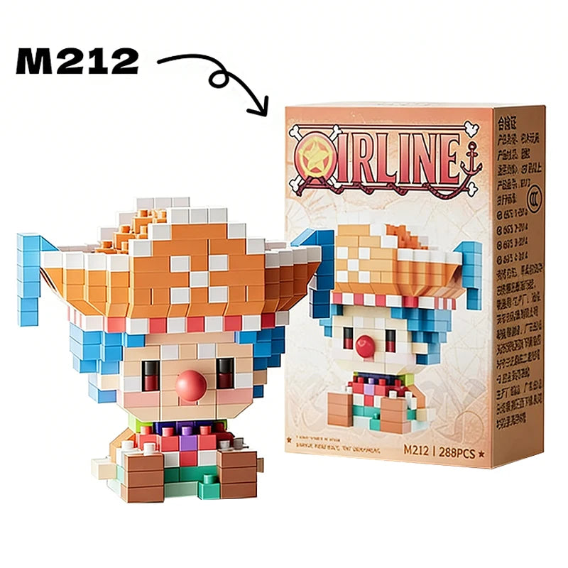 One Piece Sun God Nika Luffy Micro Building Block – 3D Anime Mini Bricks Figure