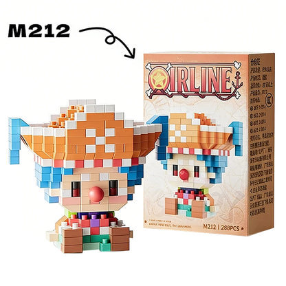 One Piece Sun God Nika Luffy Micro Building Block – 3D Anime Mini Bricks Figure