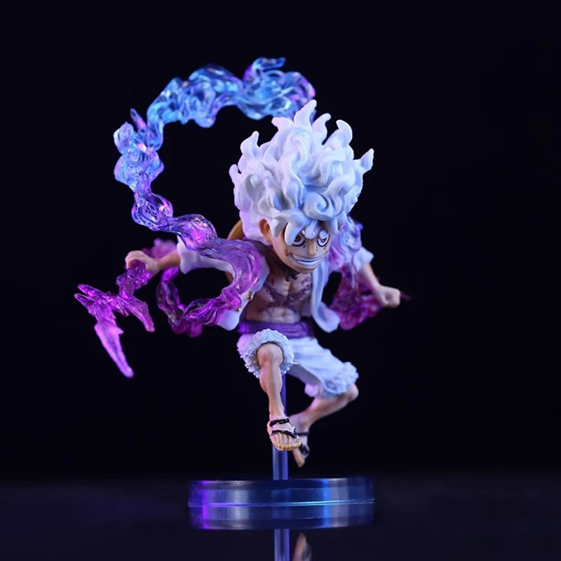 Sun God Nika Luffy transformation figure with smoke effects - One Piece desk decor