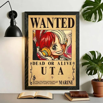 One Piece Anime Wanted Poster Canvas Wall Art – High-Definition Unframed Print