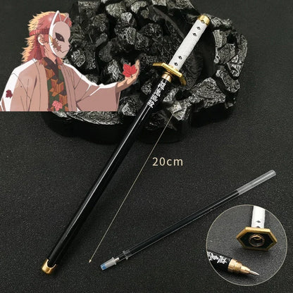 Demon Slayer Nichirin Katana Mini Gel Pen – 20cm Alloy Metal Sword Replica