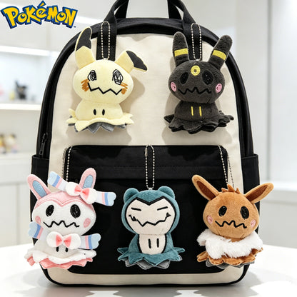 Mimikyu Eevee Plush Keychain PPokémon Mimikyu Cosplay Plush Keychain – Cute Anime Eeveelution & Snorlax Bag Pendantocket Monster Cos Eeveelution Snorlax Doll Anime Pendant For Fan Collectible Sylveon Present Decor