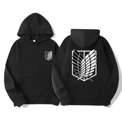 Attack on Titan Anime Hoodie – Survey Corps Wings of Freedom Pullover Sweatshirt