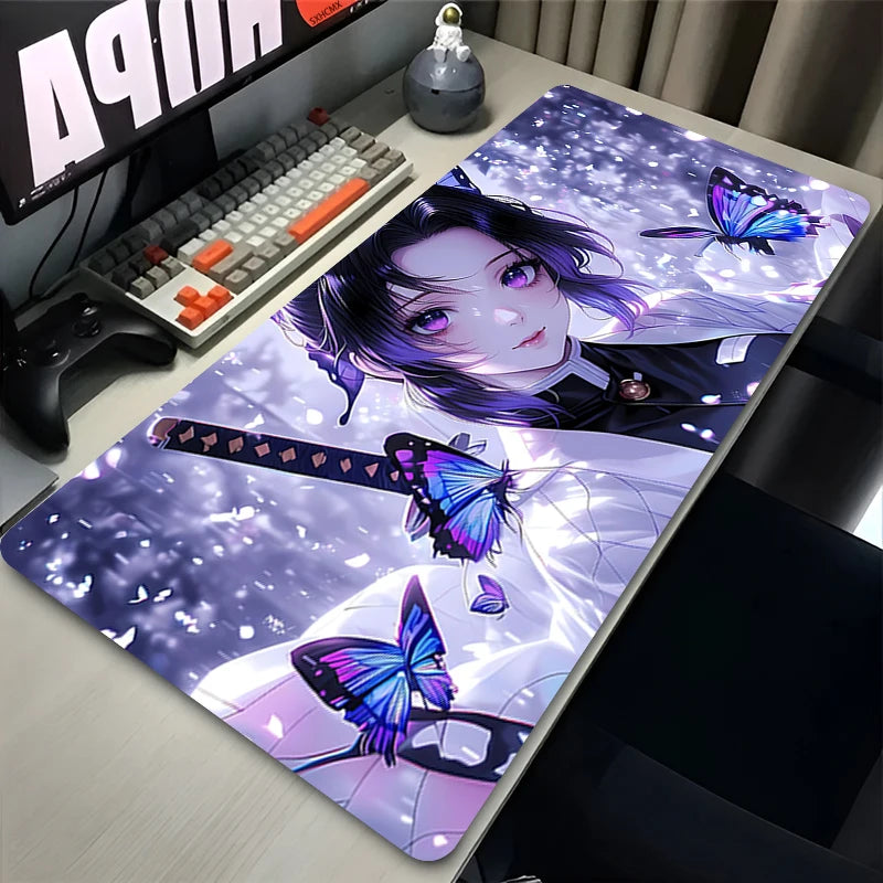 Demon Slayer Shinobu Kochou Gaming Desk Mat | Extended Anime Keyboard & Mouse Pad