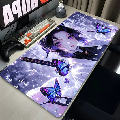 Demon Slayer Shinobu Kochou Gaming Desk Mat | Extended Anime Keyboard & Mouse Pad