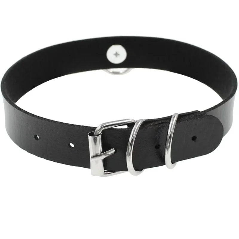 Chainsaw Man Reze Cosplay Choker – PU Leather Pull Ring Pendant Necklace