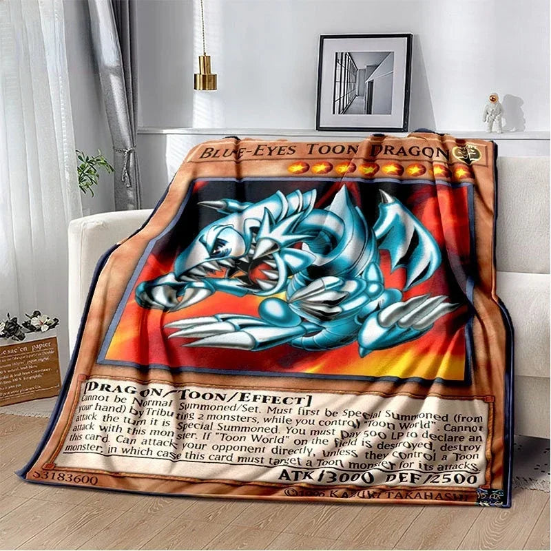 Yu-Gi-Oh! TCG Card Art Throw Blanket – Ultra-Soft Anime Fleece Bedspread