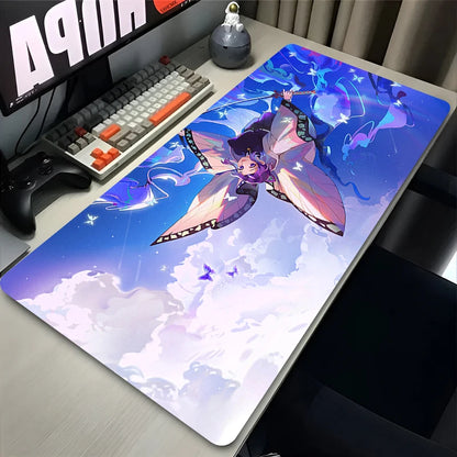 Demon Slayer Shinobu Kochou Gaming Desk Mat | Extended Anime Keyboard & Mouse Pad