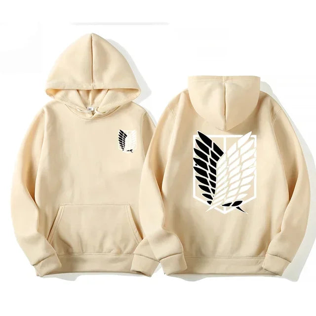 Attack on Titan Anime Hoodie – Survey Corps Wings of Freedom Pullover Sweatshirt