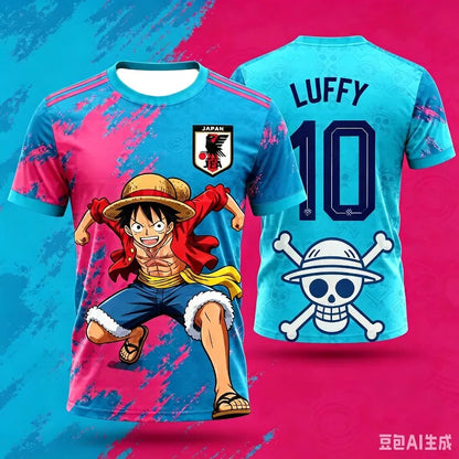 One Piece Japan Football Jersey T-Shirt – Quick-Dry Anime Soccer Kit