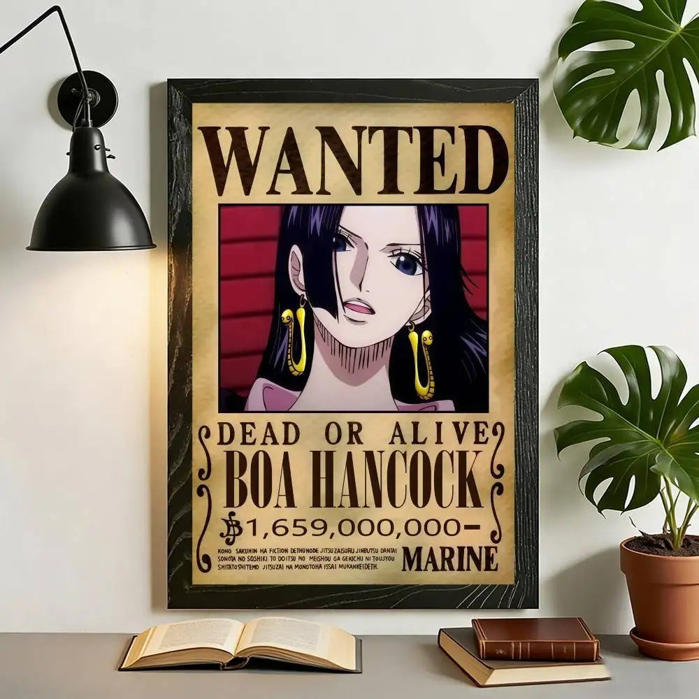 One Piece Anime Wanted Poster Canvas Wall Art – High-Definition Unframed Print