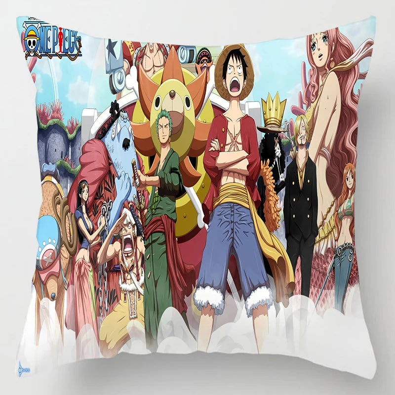 One Piece Anime Plush Square Throw Pillow Cover – 18"x18" (45x45 cm)