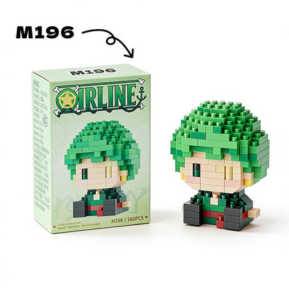 One Piece Sun God Nika Luffy Micro Building Block – 3D Anime Mini Bricks Figure