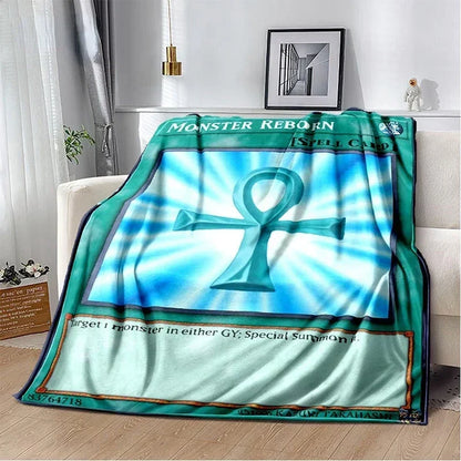 Yu-Gi-Oh! TCG Card Art Throw Blanket – Ultra-Soft Anime Fleece Bedspread