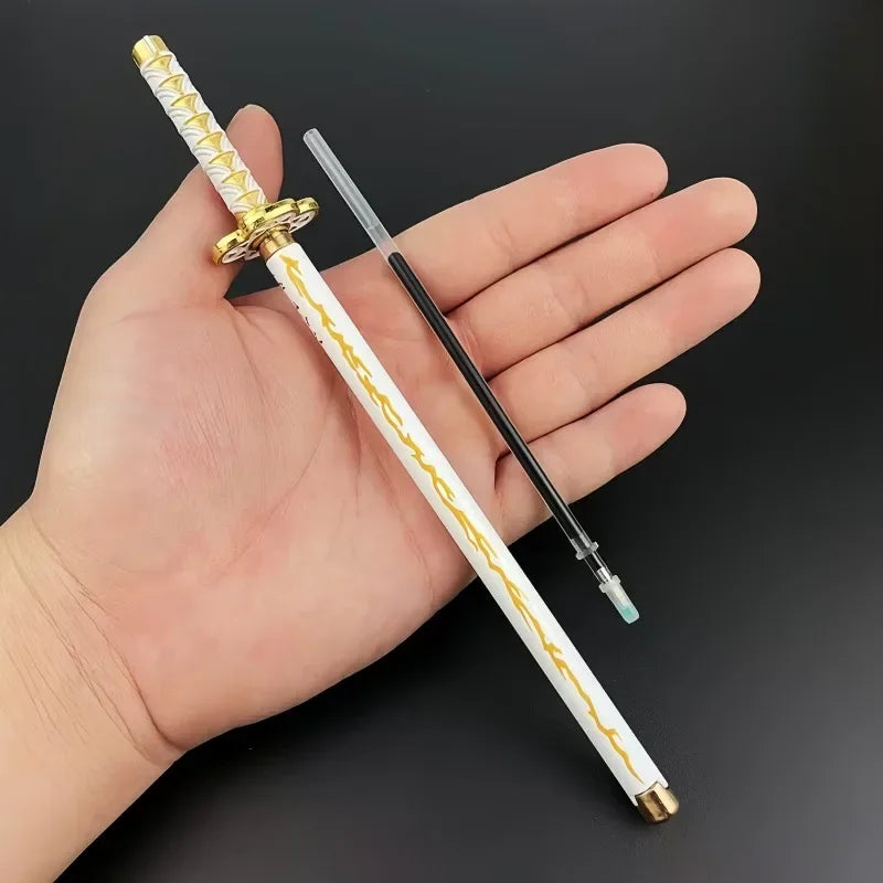 Demon Slayer Nichirin Katana Mini Gel Pen – 20cm Alloy Metal Sword Replica