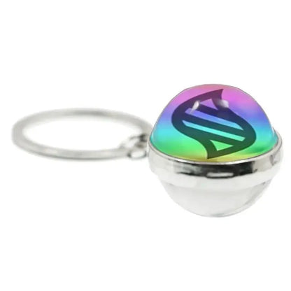 Pokemon Mega Evolution Stone Keychain – Anime Crystal Orb Pendant