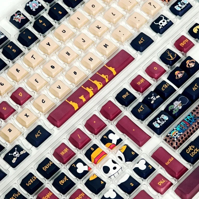 One Piece Luffy PBT Dye-Sublimation Keycap Set – 108 Key Mechanical Keyboard Set