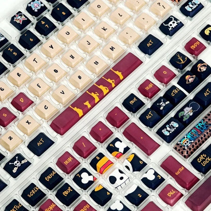 One Piece Luffy PBT Dye-Sublimation Keycap Set – 108 Key Mechanical Keyboard Set