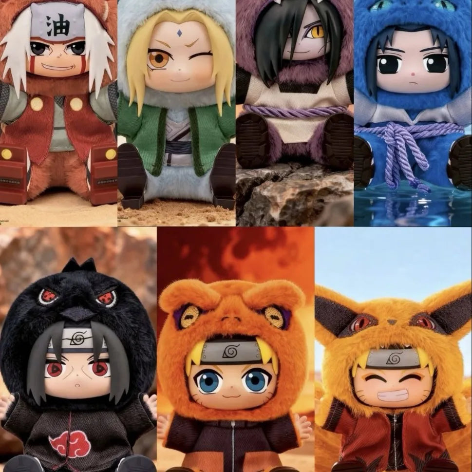Naruto Sit-In Party Cute Plush Figure – Authentic TOPTOY Anime Plush Toy